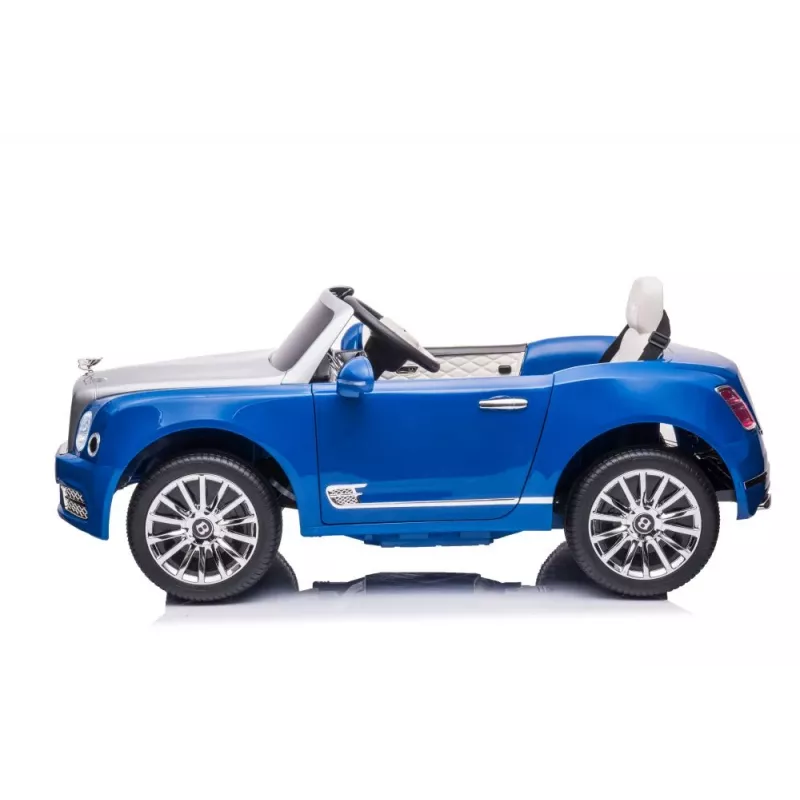 LEAN CARS batteriebetriebenes Bentley Mulsanne blau lackiertes 12V Kinder-Elektroauto zum Fahren