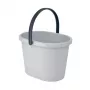 ECO EGO Ovaler Eimer 13 L Grau Recycling-PP mit Ausguss