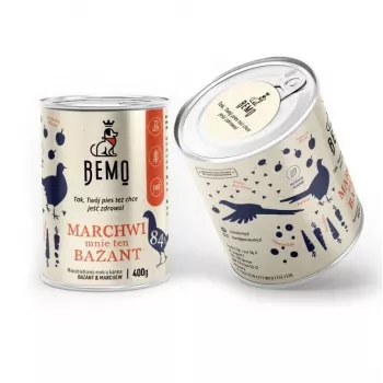 BEMO Marchwi mnie ten Bażant Mono - Nassfutter für Hunde - 400g