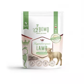 BEMO Cat Hypoallergenic Lamb - Trockenfutter für Katzen - 500g