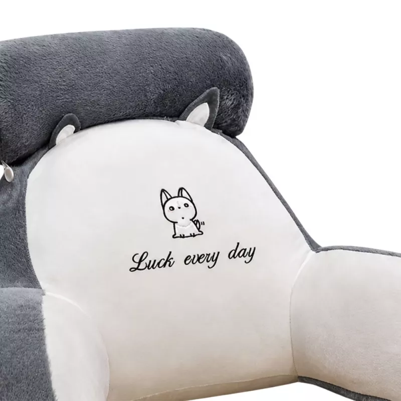 LEAN TOYS Rückenlehne Sessel Rückenstütze für Sessel Bett Weiß Grau 60 x 40 cm
