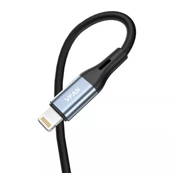VIPFAN L05 Lightning auf 3,5 mm AUX Audiokabel, 1 m, Grau