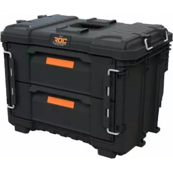 KETER DIY ROC Pro Gear 2 Schubladen Einheit XL Werkzeugkiste mit 2 Schubladen 56,5x37,5x41,3cm