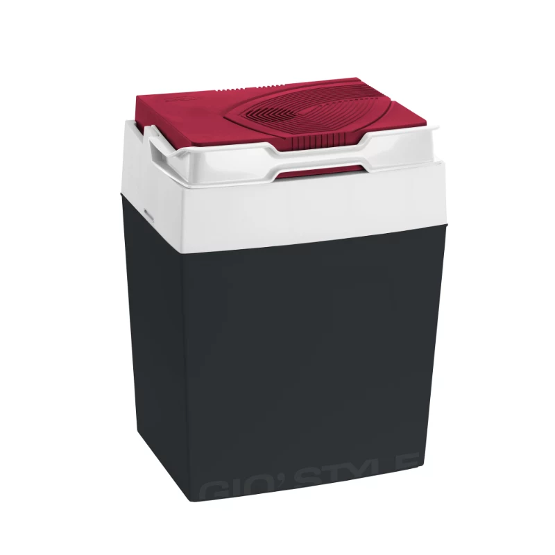 GIOSTYLE Brio 30 / 12V Dunkelgrau-Rot/Blau Elektrische Kühlbox
