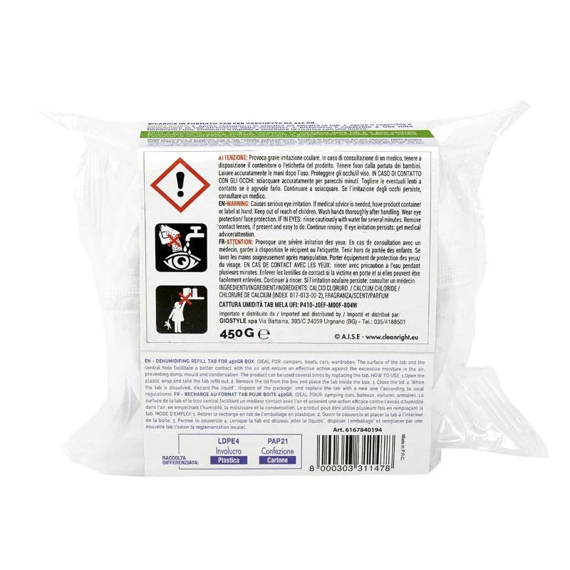 ORDINETT Feuchtigkeitsabsorber Nachfülltablette 450 g Zitrone