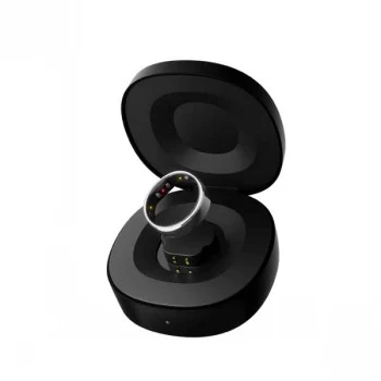 RingConn Smart Ring Gen2 Matt Black Größe 6 - Schlaf- & Fitness-Tracker, Herzfrequenzmesser, 7-Tage-Akku, Titan, 5 ATM wasserdicht
