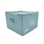 ORDINETT Quadratische Aufbewahrungsbox mit Reißverschluss 30x30x21 cm Mint