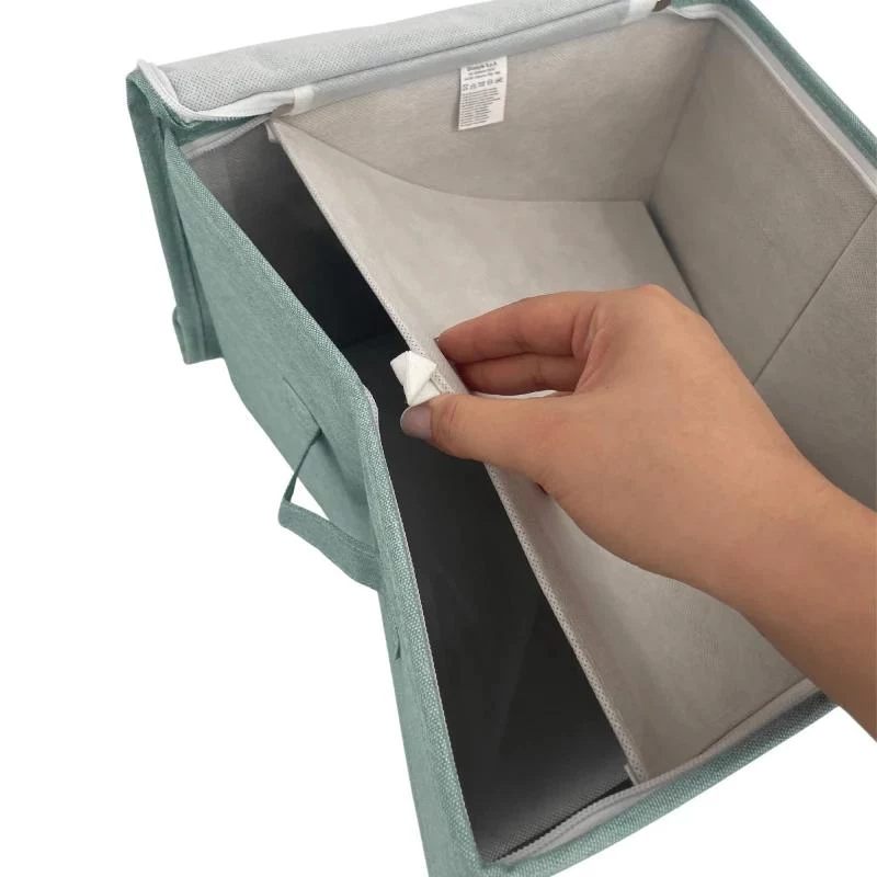 ORDINETT Quadratische Aufbewahrungsbox mit Reißverschluss 30x30x21 cm Mint