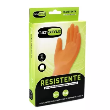 GIOSTYLE Multifunktionale langlebige Handschuhe aus Naturlatex Orange M/8 Größe 31x10x0,5cm