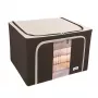 ORDINETT Stoffbox L 50x40x32 cm sortiert – Faltbare Aufbewahrungsbox mit Deckel und Griffen, 64 L