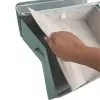 ORDINETT Rechteckige Aufbewahrungsbox mit Reißverschluss 42x32x14 cm Minze