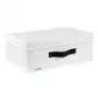 ORDINETT Rechteckiger Aufbewahrungskorb 36x26x14 cm Baumwolle Grau
