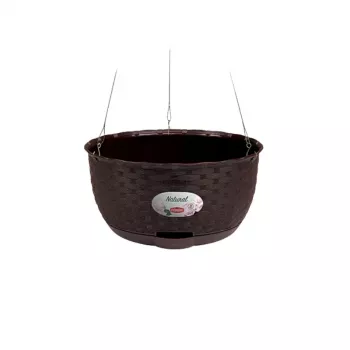 STEFANPLAST Hängeblumentopf Natural Ø30x14,5cm Dunkelbraun