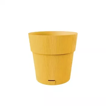 STEFANPLAST Ethica Blumentopf mit Untersetzer Ø20x19cm Senfgelb