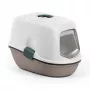 STEFANPLAST Furba Top Chic geschlossene Katzen-Toilette, Weiß/Hellgrau, 58,5x39,4x42,7 cm