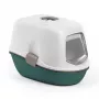 STEFANPLAST Furba Top Chic Katzenklo mit Haube 58,5x39,4x42,7 cm Weiß/Grün