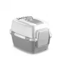 STEFANPLAST WivaCat Geschlossene Katzentoilette 55x40x40 cm Weiß/Grau