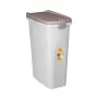 STEFANPLAST Heimtierfutter-Aufbewahrungsbehälter mit Rädern 40L 15kg Weiß/Hellgrau