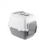 STEFANPLAST Cathy Comfort Geschlossene Katzen-Toilette 58x45x48 cm Weiß/Grau