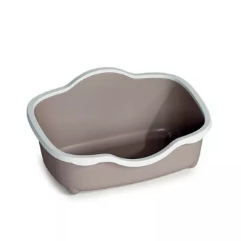 STEFANPLAST Katzenklo Tres Chic Open 56x38,5x26 cm Weiß/Hellgrau