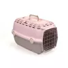 STEFANPLAST Transportbox Horizon 1 mit Metalltür 48x32x30cm Rosa/Grau