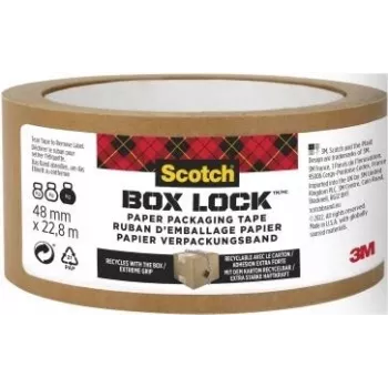 3M Scotch Box LockT Papier-Packband 48mm x 22,8m Braun 7850-23-EF-8GC