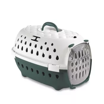 STEFANPLAST Travel Chic Transportbox für Haustiere 50x34,5x32 cm Weiß/Grün