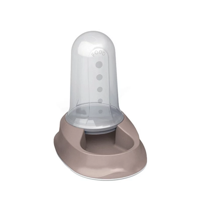 STEFANPLAST Chic 2L Automatischer Heimtier-Futter- und Tränkespender, Hellgrau, 32 x 21 x 29 cm