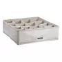 ORDINETT Linette Aufbewahrungsbox mit 4 Fächern 30,5x30,5x10 cm Transparent