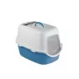 STEFANPLAST Cathy Filter Geschlossene Katzen-Toilette mit Filter 56x40x40 cm Weiß/Blau