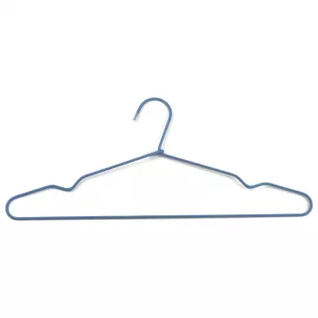 ORDINETT Kleiderbügel 3 Stk. Edelstahl/Stoff, 44,5 cm, sortiert (Schwarz/Hellblau/Weiß)