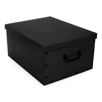 ORDINETT Kartonbox 49x39x25cm Große Box Einfarbig Sortiert Weiß/Schwarz/Marineblau/Hellgrau