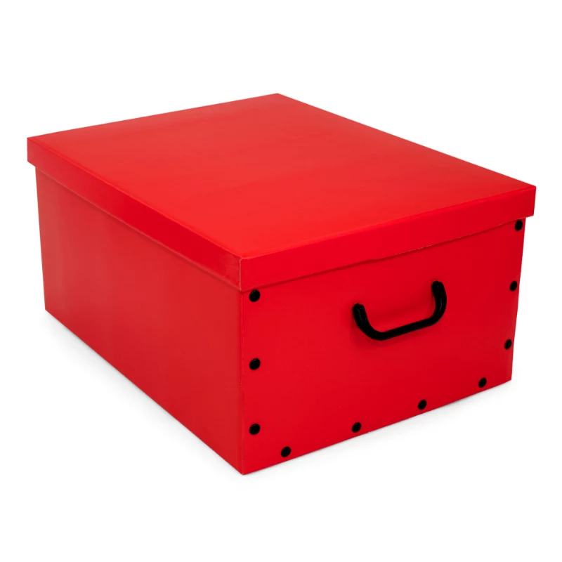 ORDINETT Kartonbox 49x39x25cm Große Box Einfarbig Sortiert Weiß/Schwarz/Marineblau/Hellgrau