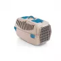 STEFANPLAST Gulliver 3 Transportbox für Haustiere mit Metalltür 61x40x38 cm Weißer Travertin