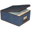 ORDINETT Aufbewahrungsbox Stoff 48x36x19 cm Blau