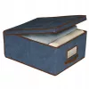 ORDINETT Faltbare Aufbewahrungsbox aus Stoff 50 x 40 x 25 cm Blau