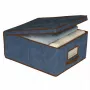 ORDINETT Faltbare Aufbewahrungsbox aus Stoff 50 x 40 x 25 cm Blau