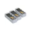 ORDINETT Top Class Organizer-Set 3-teilig klein klar Kunststoff Schreibtisch Schubladen Aufbewahrung 30,5x10x7,5cm