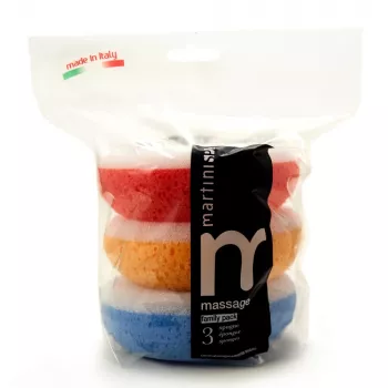 MARTINI SPA Massageschwämme 3er-Pack | Verschiedene Farben