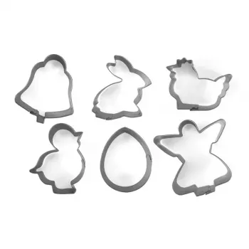 GUARDINI Osterplätzchen- und Lebkuchenausstecher-Set 6 Stk. 5-6x2cm