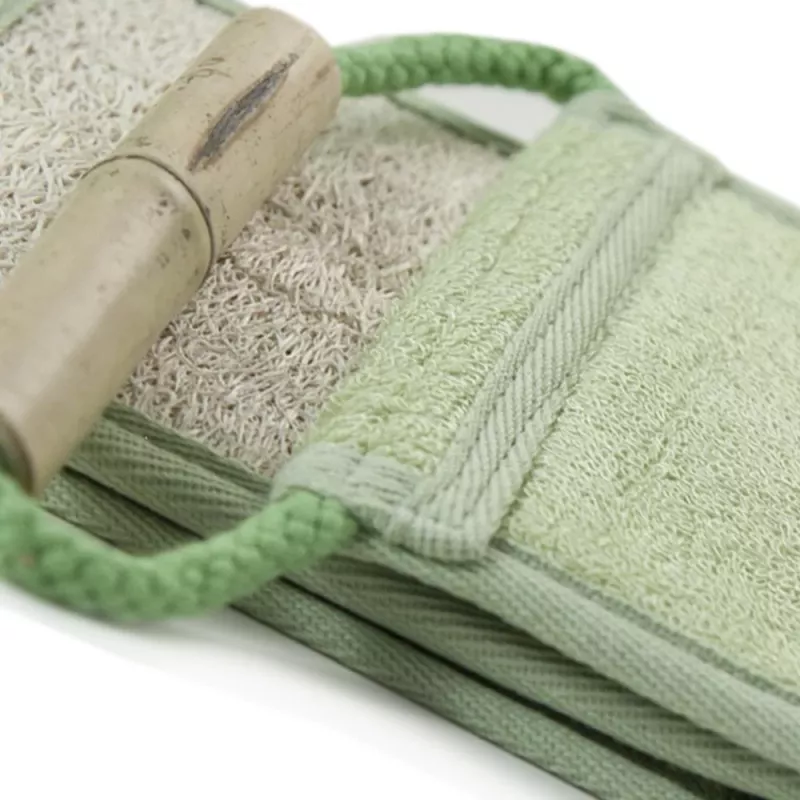 MARTINI SPA Luffa und Bambus Streifen Bambus - Natürlicher Peeling-Badestreifen mit beidseitiger Textur