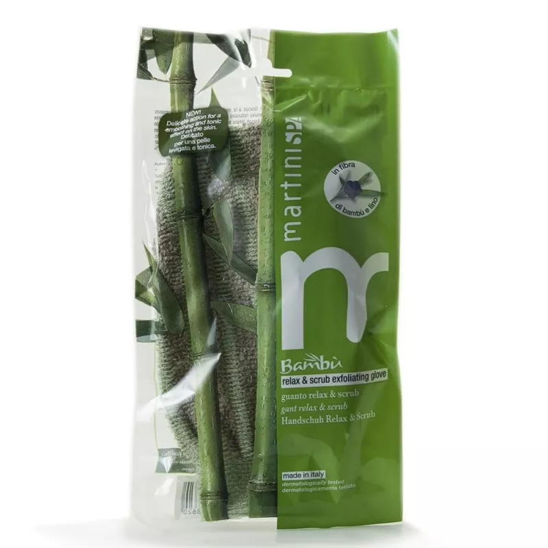 MARTINI SPA Bambus Peeling-Handschuh zur Entspannung und zum Peeling