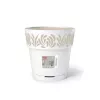 STEFANPLAST Gaia Blumentopf mit Untersetzer Ø25x25cm Weiß