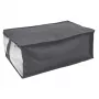 ORDINETT Deckenaufbewahrungstasche 40x60x26 cm Grau - Weiche Aufbewahrungstasche aus Vliesstoff mit Reißverschluss und Tragegriffen, 62,4 L