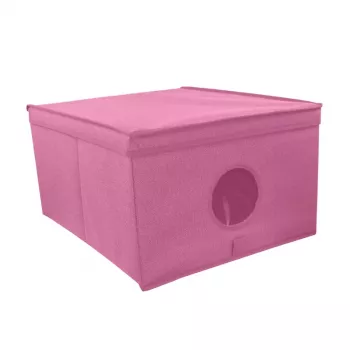 ORDINETT Faltbox L 50x40x25cm Blütenmuster