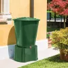 STEFANPLAST Regenwassertonne 310L mit Deckel und Hahn, Grün, Ø80x97cm
