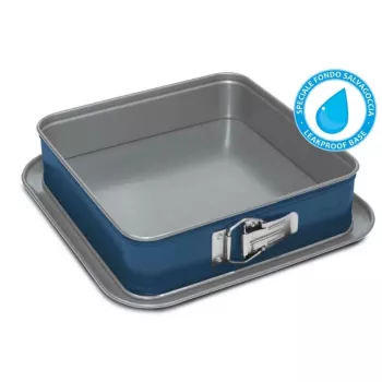 GUARDINI XBake eckige Backform 24x24x7 cm Antihaft-Kohlenstoffstahl Anthrazitgrau