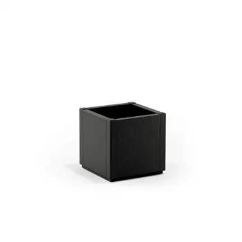 STEFANPLAST Ethica quadratischer Blumenkasten 36x36x35 cm Grau