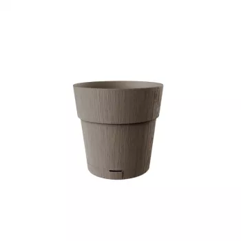 STEFANPLAST Ethica Blumentopf mit Untersetzer Ø20x19cm Braun