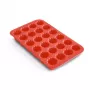GUARDINI Juliette Mini-Muffinform mit 24 Mulden aus Silikon, Rot, 17 x 28,5 x 3,5 cm